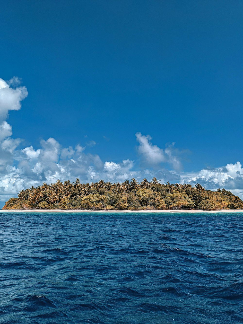 a small island in the middle of the ocean