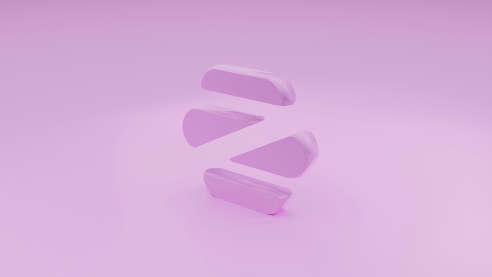 a white object on a purple background