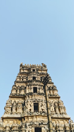 A beautiful view of the Jagannath temple under a clear blue sky.