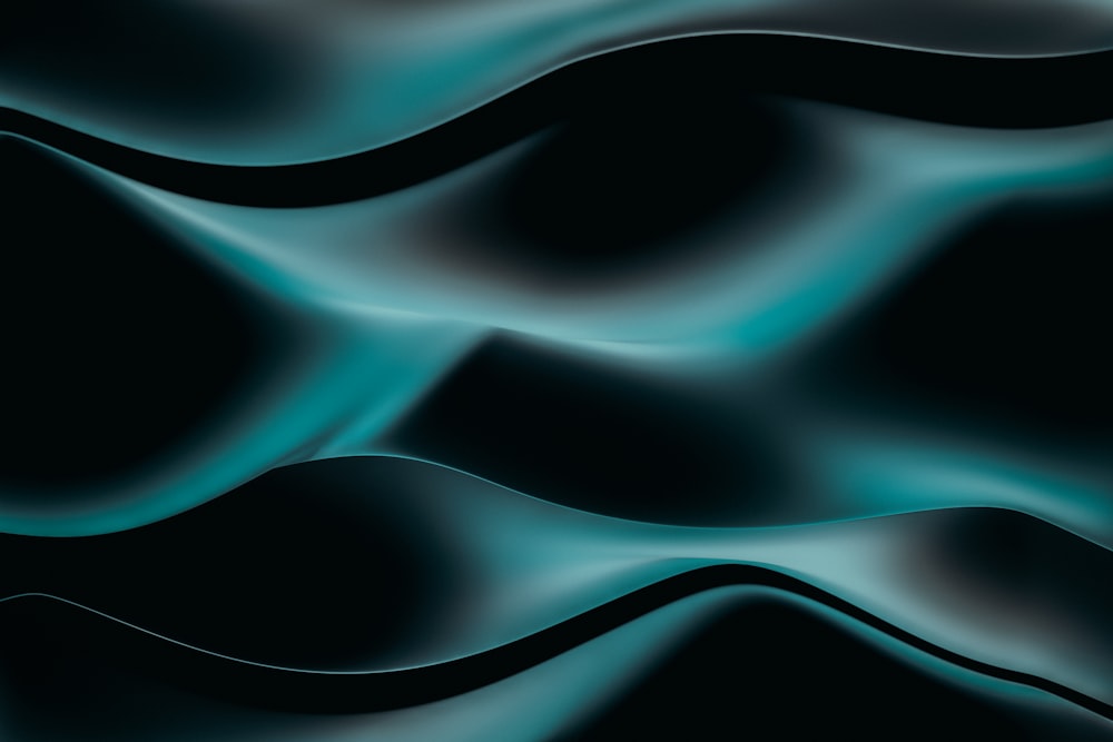 a black and blue background with wavy lines