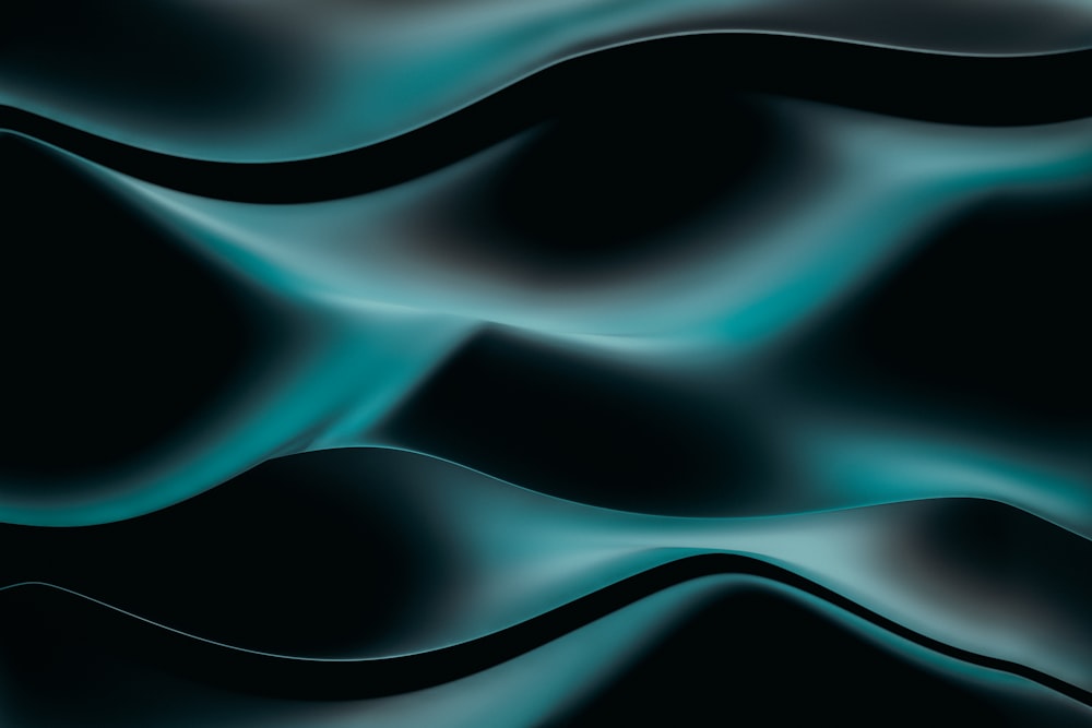 un fondo negro y azul con líneas onduladas