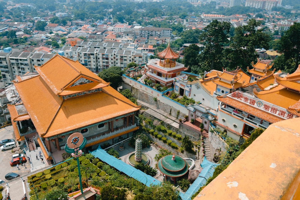 a view of a city from a high point of view