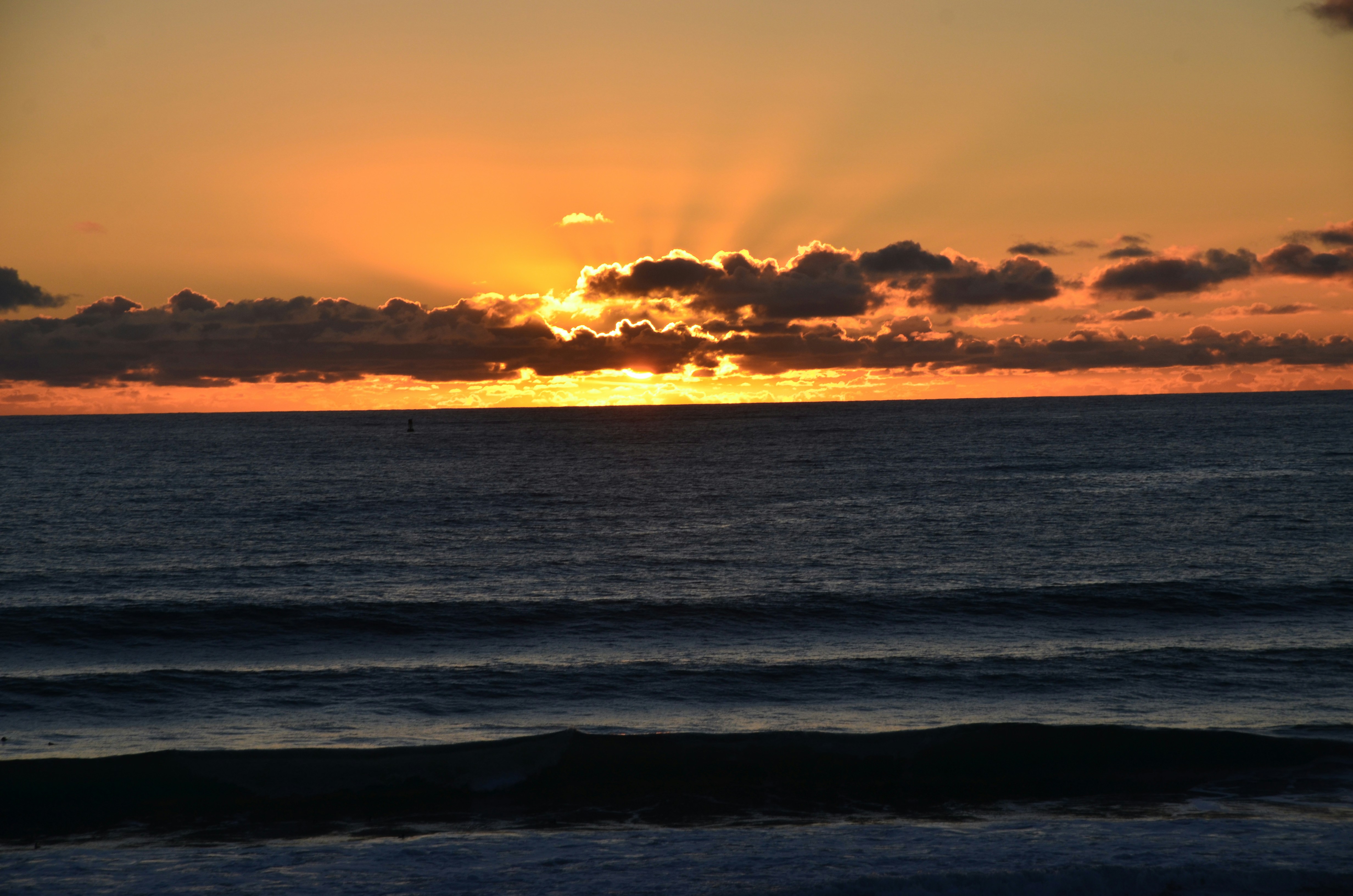 sunset over the ocean