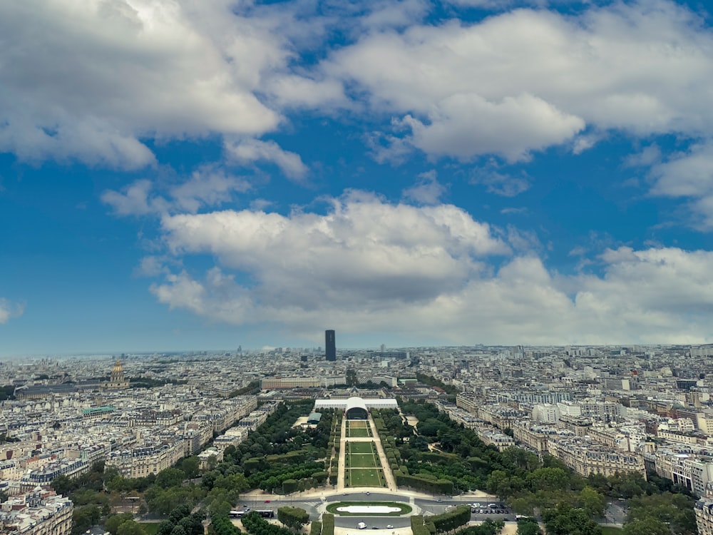 the view of the eiffel tower from the top of the eiffel