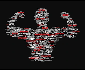 a cactus made up of words on a black background