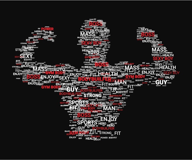 a cactus made up of words on a black background