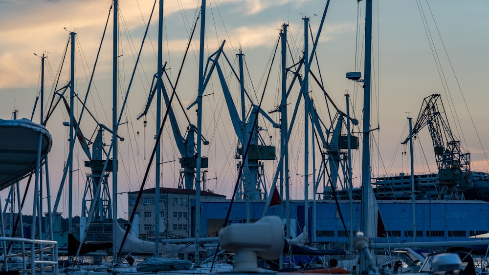 a lot of boats that are sitting in the water