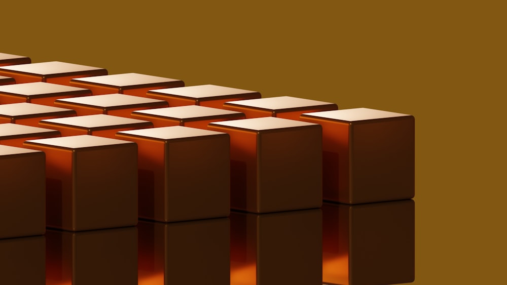 a group of cubes sitting on top of a table