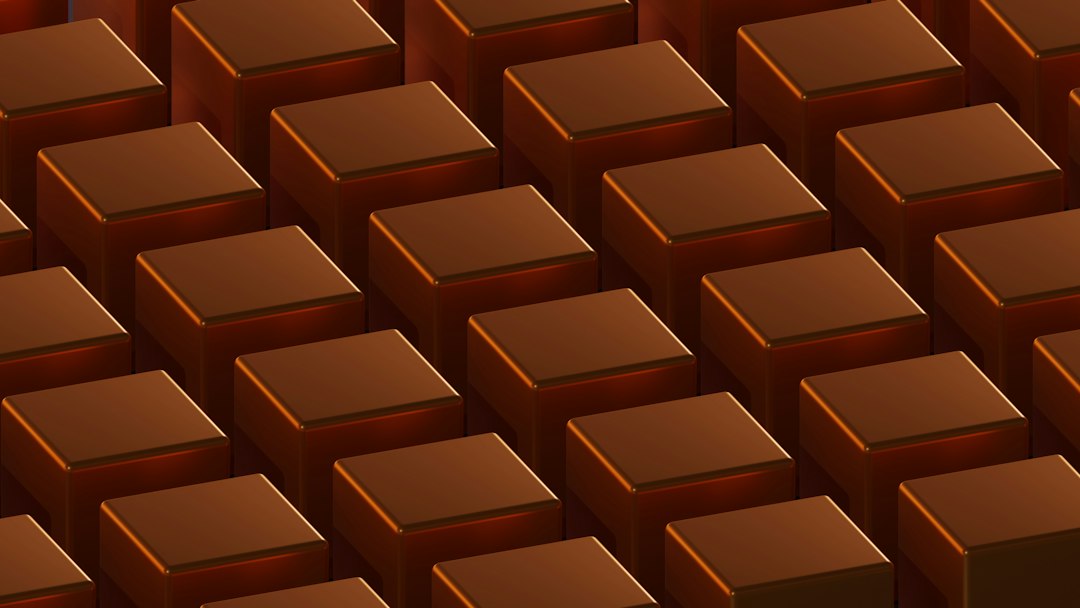 chocolate squares closeup