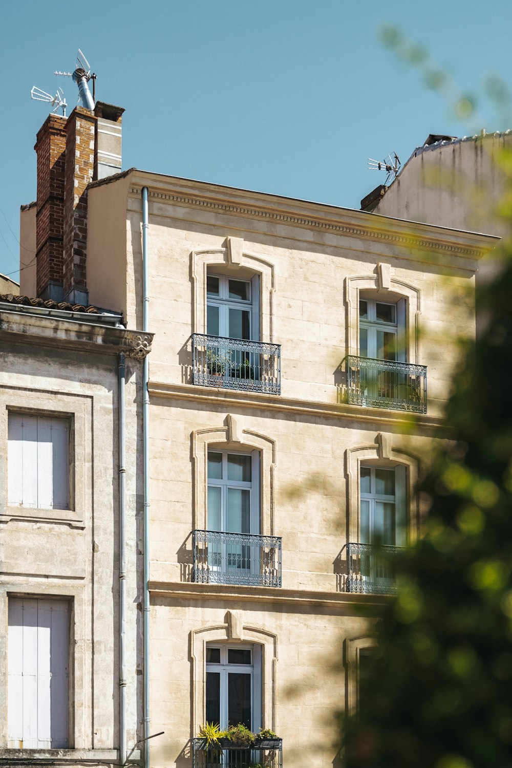 a building with balconies and balconies on top of it