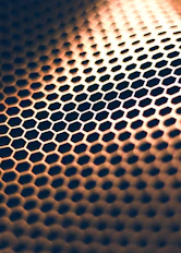 a close up view of a honeycomb pattern