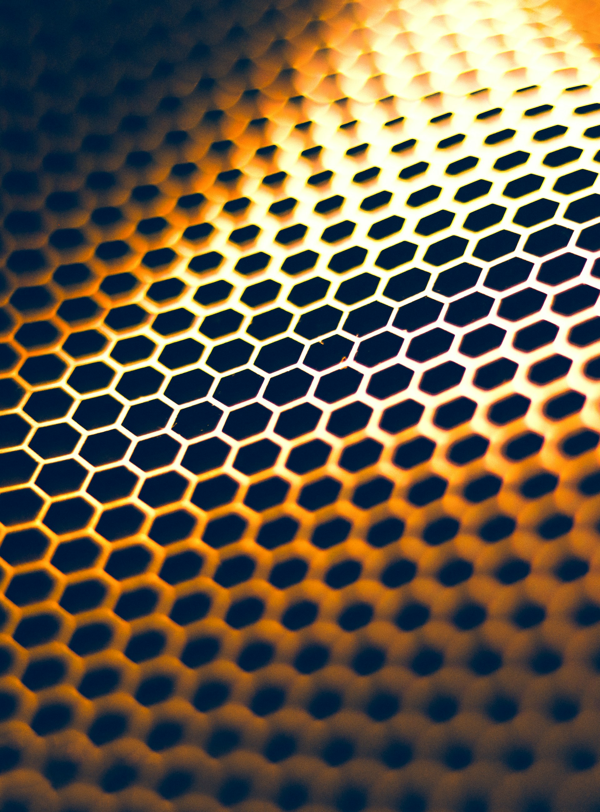 a close up view of a honeycomb pattern