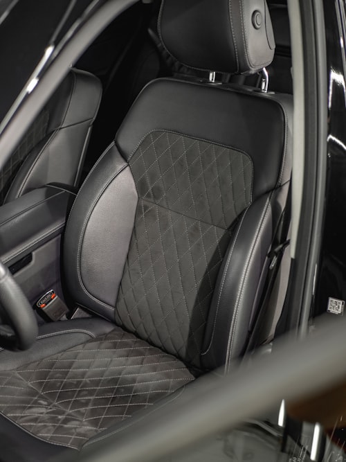 Honda Amaze sedan interior Kerala — stock photo of a generic sedan interior, placeholder until your own vehicle photo is added