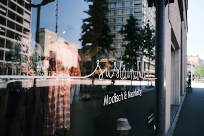 Modern shop window Zurich