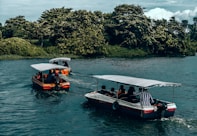 a couple of boats that are in the water