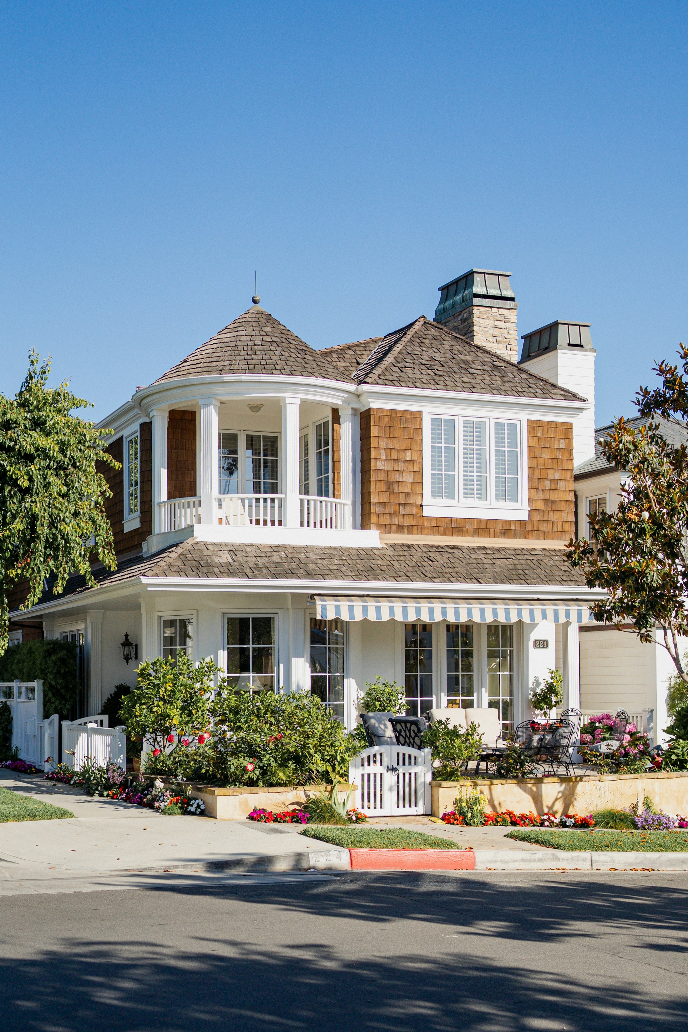 Two story home with a wide front porch