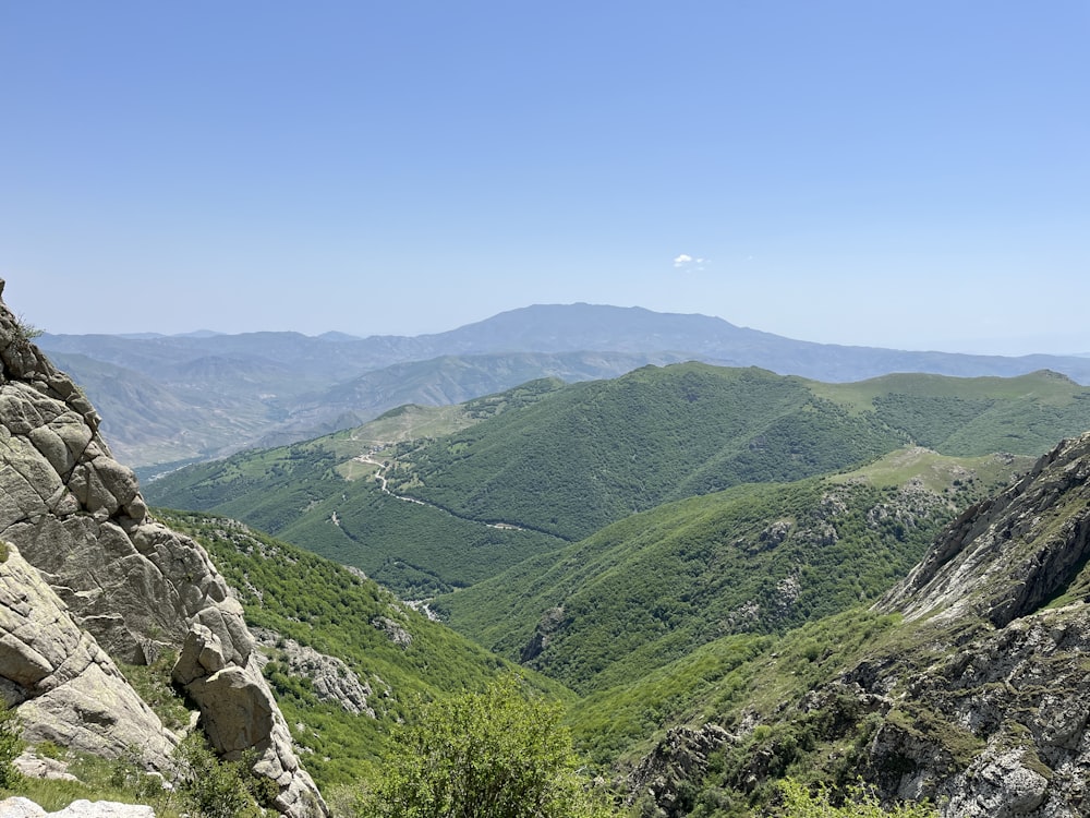 a view of the mountains from a high point of view