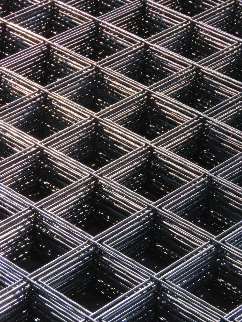 a close up view of a metal grid