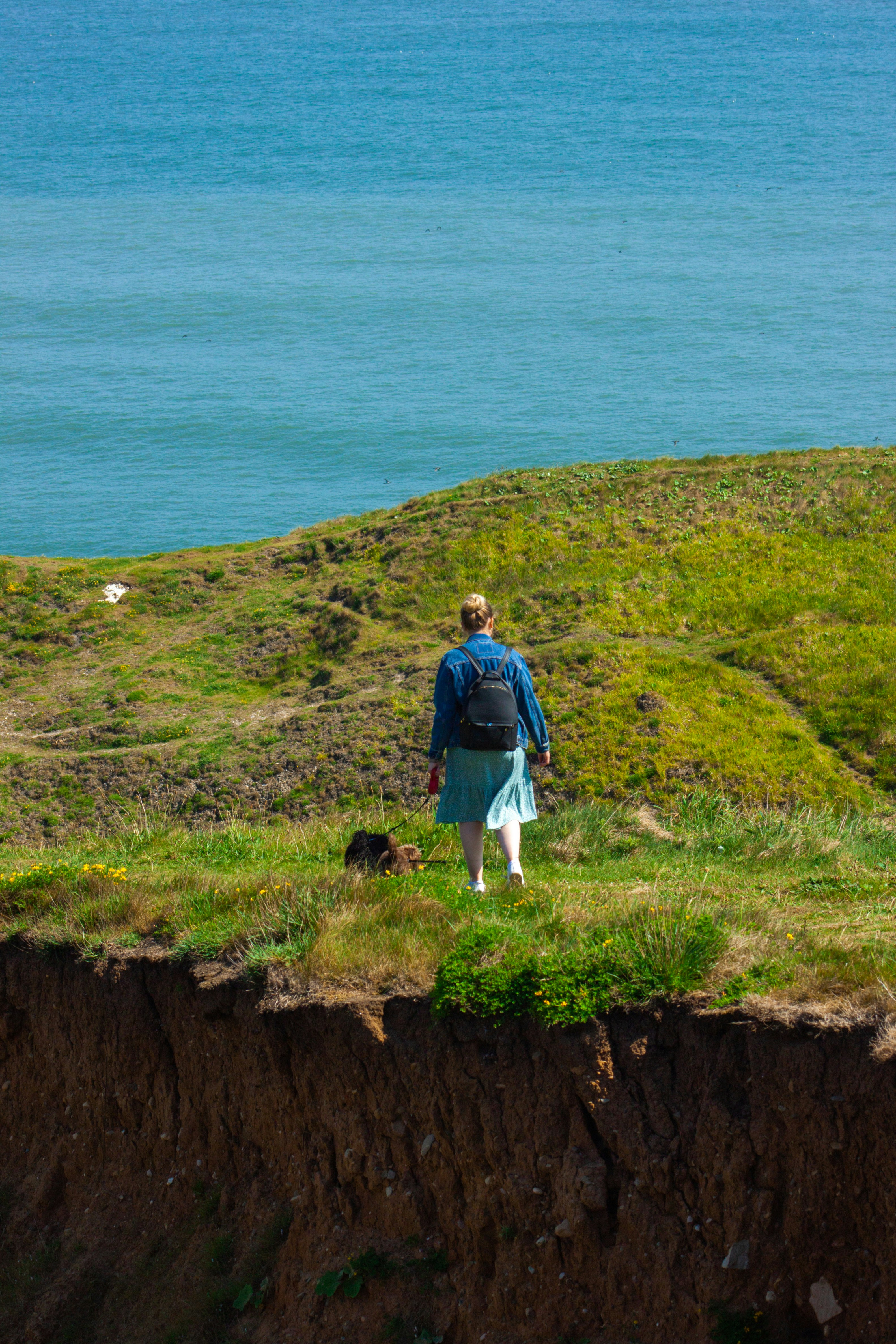 a person standing on a cliff overlooking a body of water