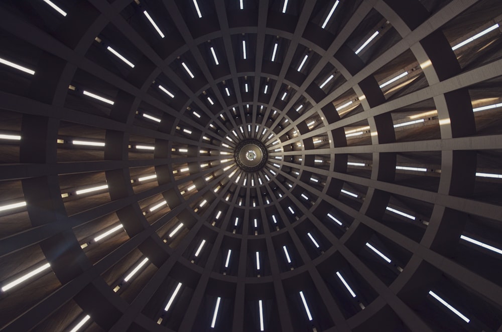 a view of the inside of a circular structure