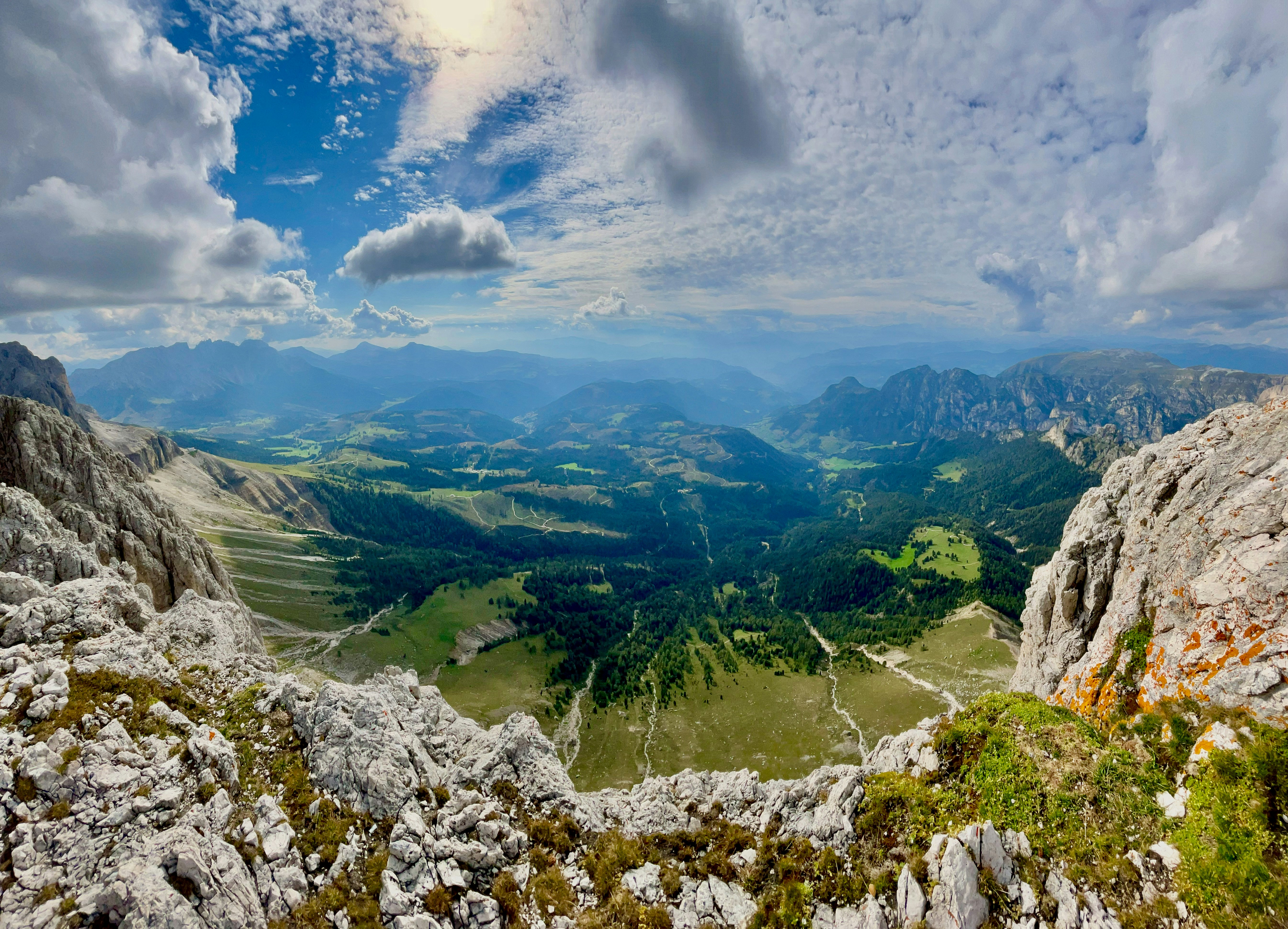 a view of a valley from the top of a mountain