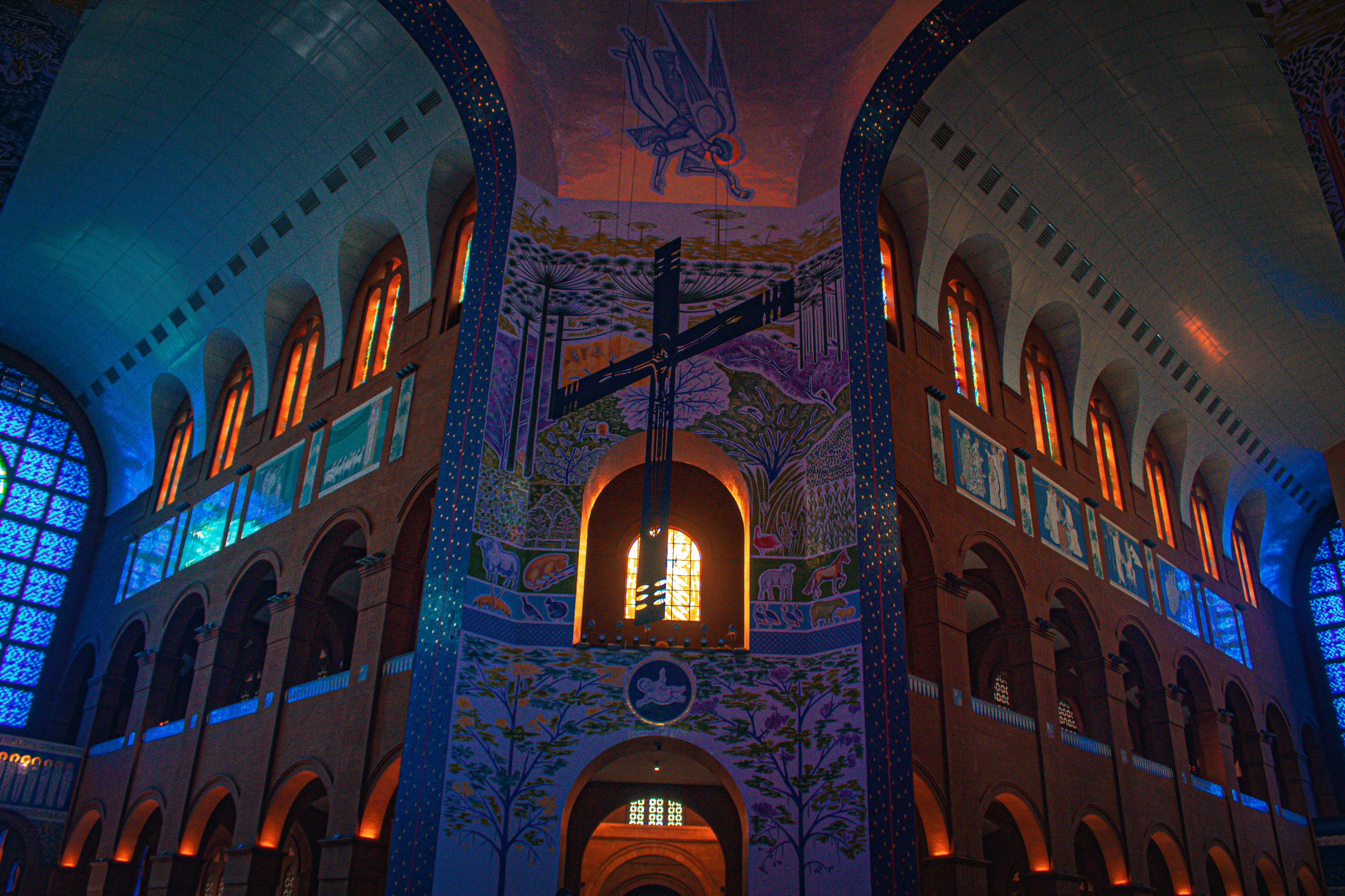 a large building with a clock on the side of it