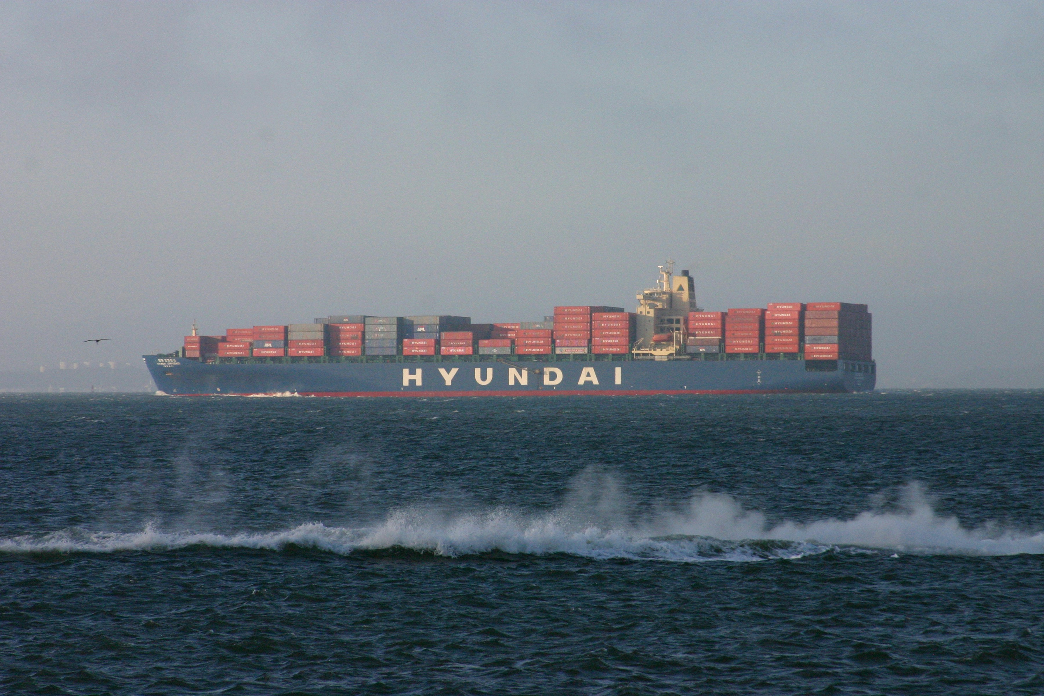 Un grand cargo au milieu de l’océan