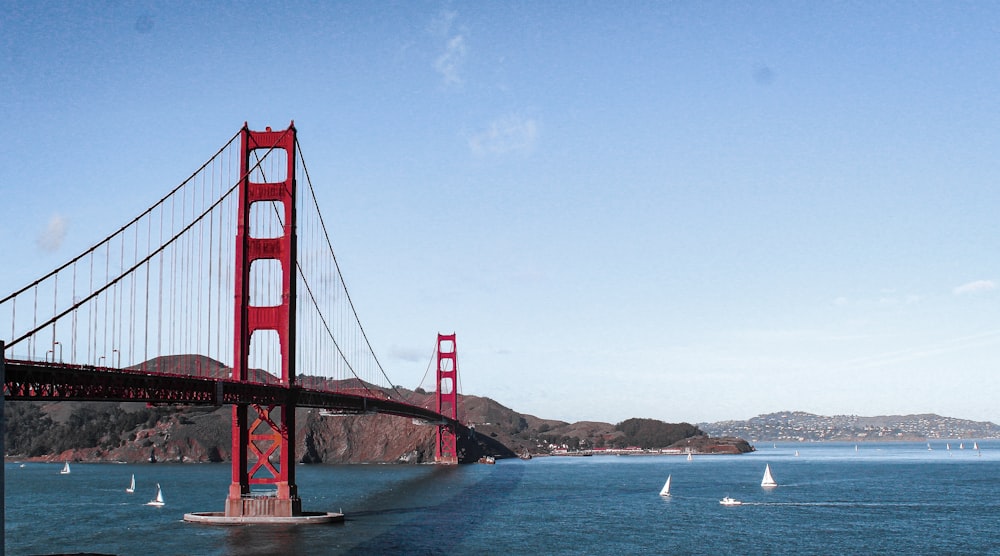 a view of the golden gate bridge from across the bay