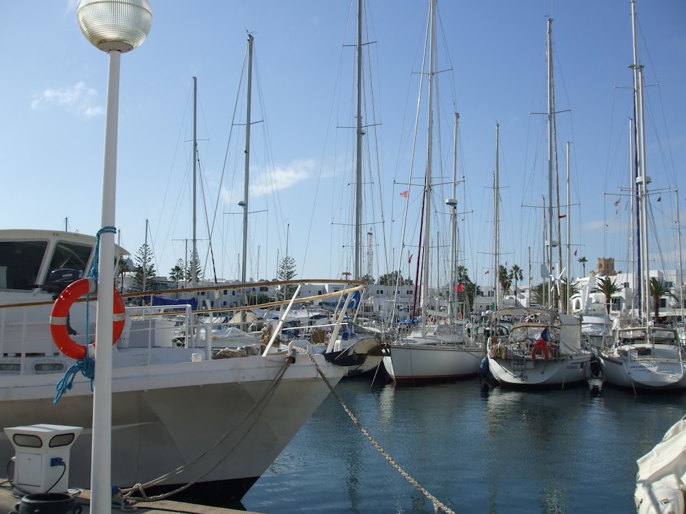 a bunch of boats that are in the water