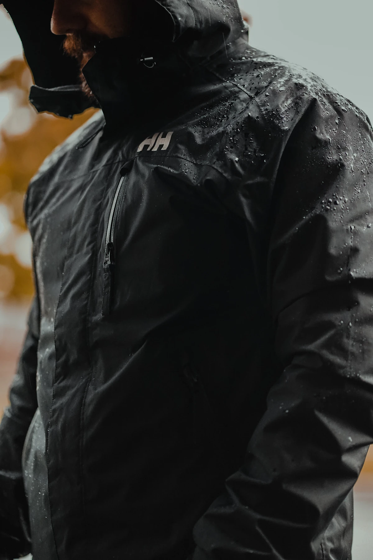 Black jacket worn on the street