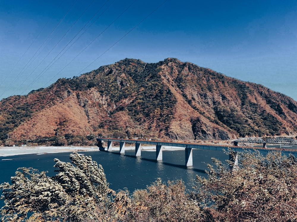 a large body of water surrounded by mountains