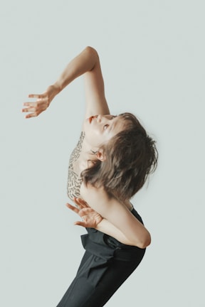 Close-up of a performer mid-dance, expressing energy and passion.