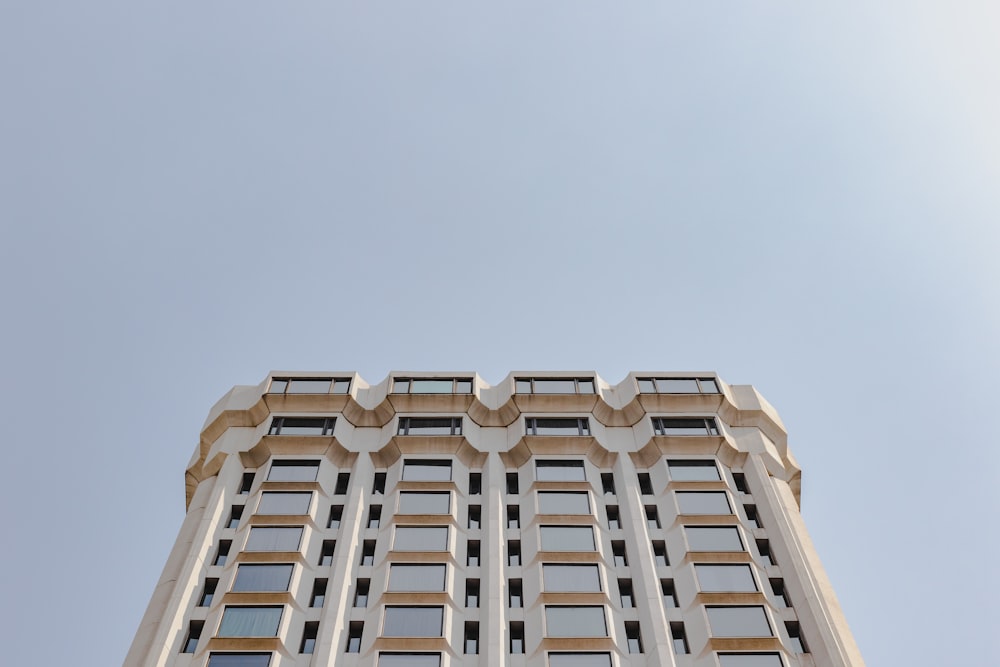 a very tall building with lots of windows