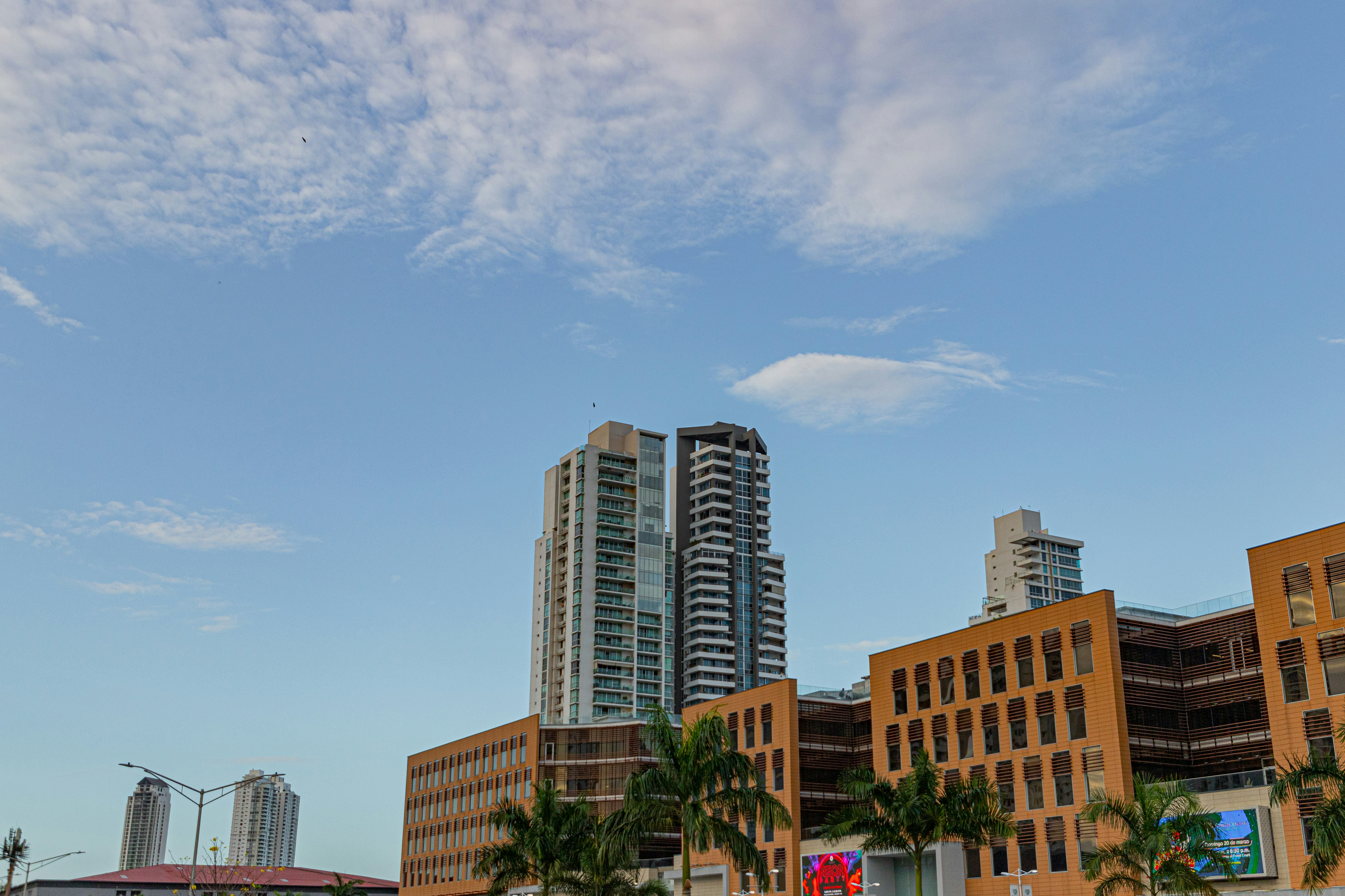 a tall building in a city