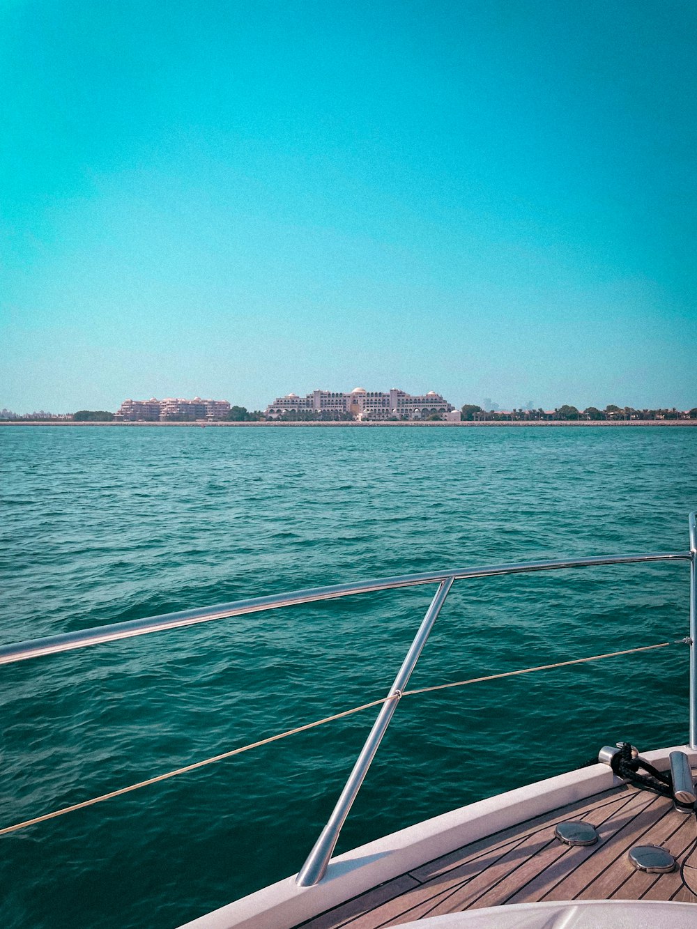 a view of a body of water from a boat