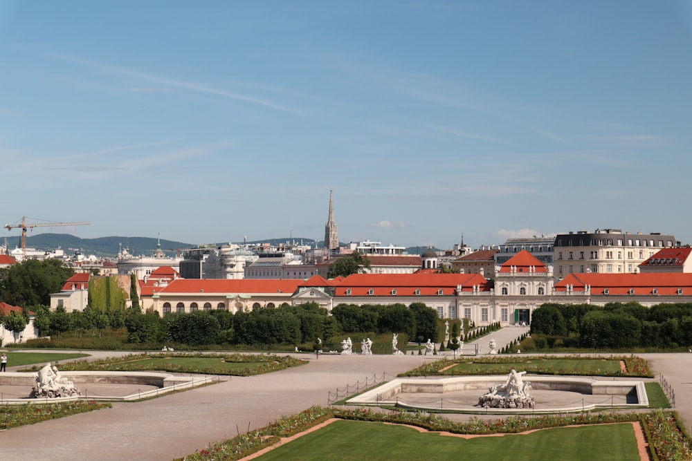 a view of a city from the top of a hill