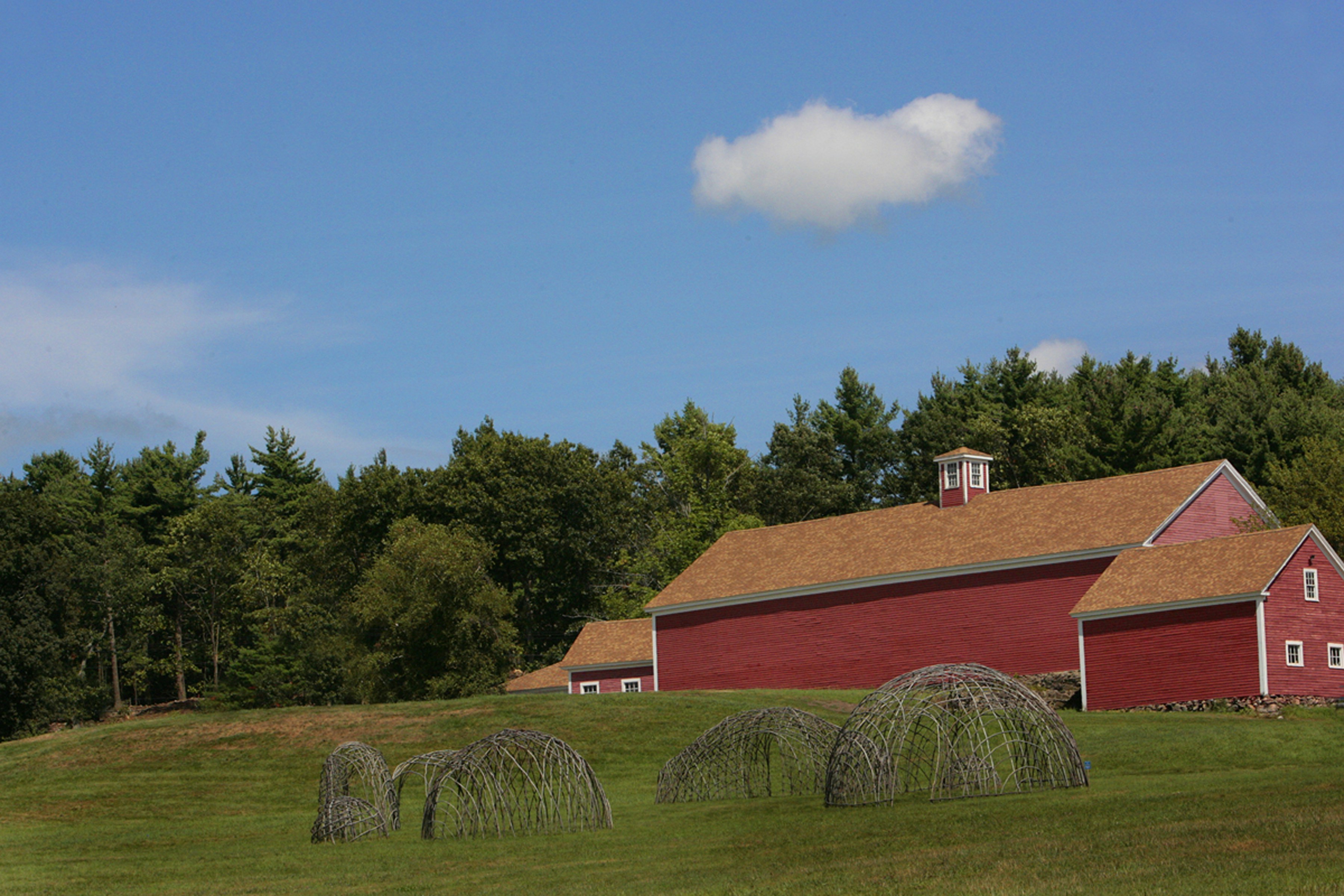 Atmospheric view of a horse farm in Massachusetts