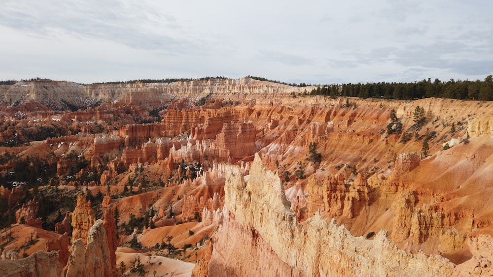 a large red rock cliff with Bryce Canyon National Park in the background