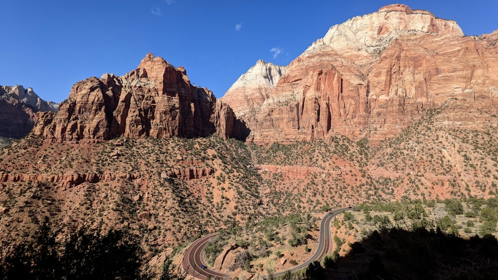 a road going through a canyon