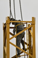 a person climbing a ladder