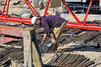 a person working on a construction site