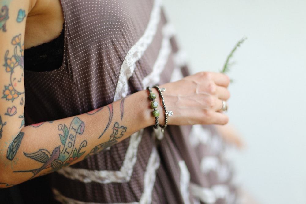 a person holding a plant