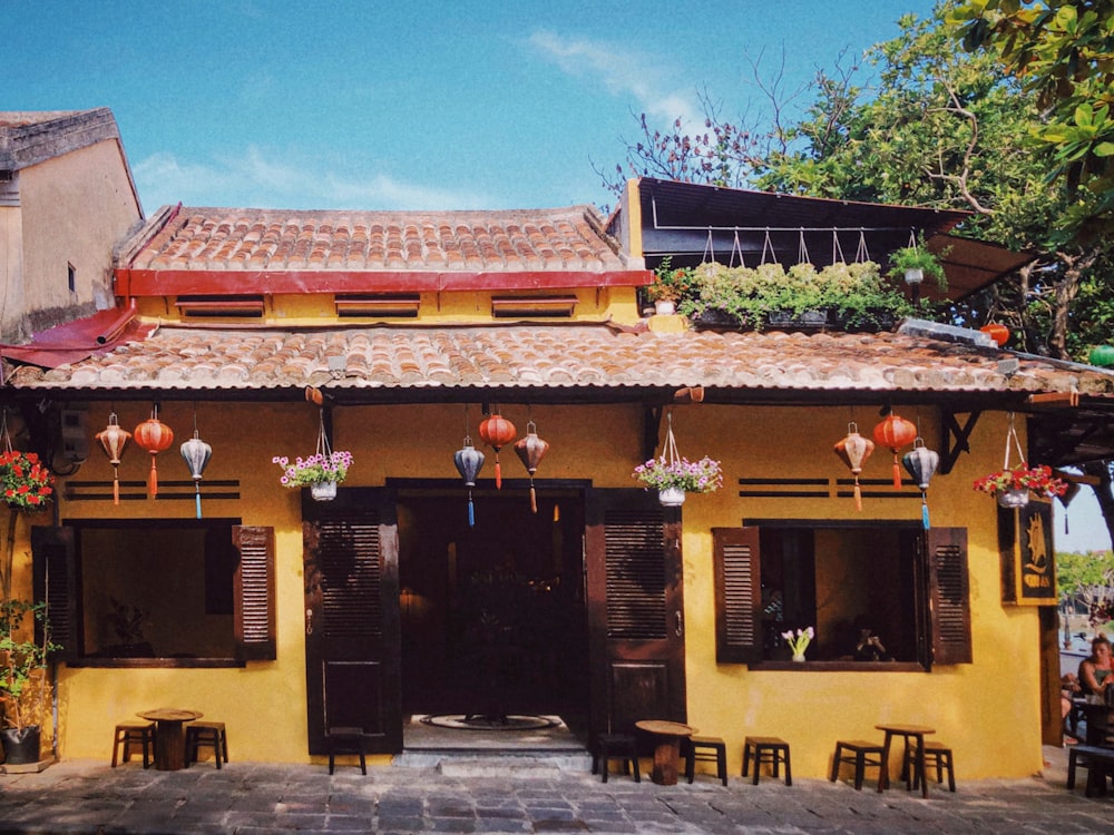 a building with a large statue on top of it