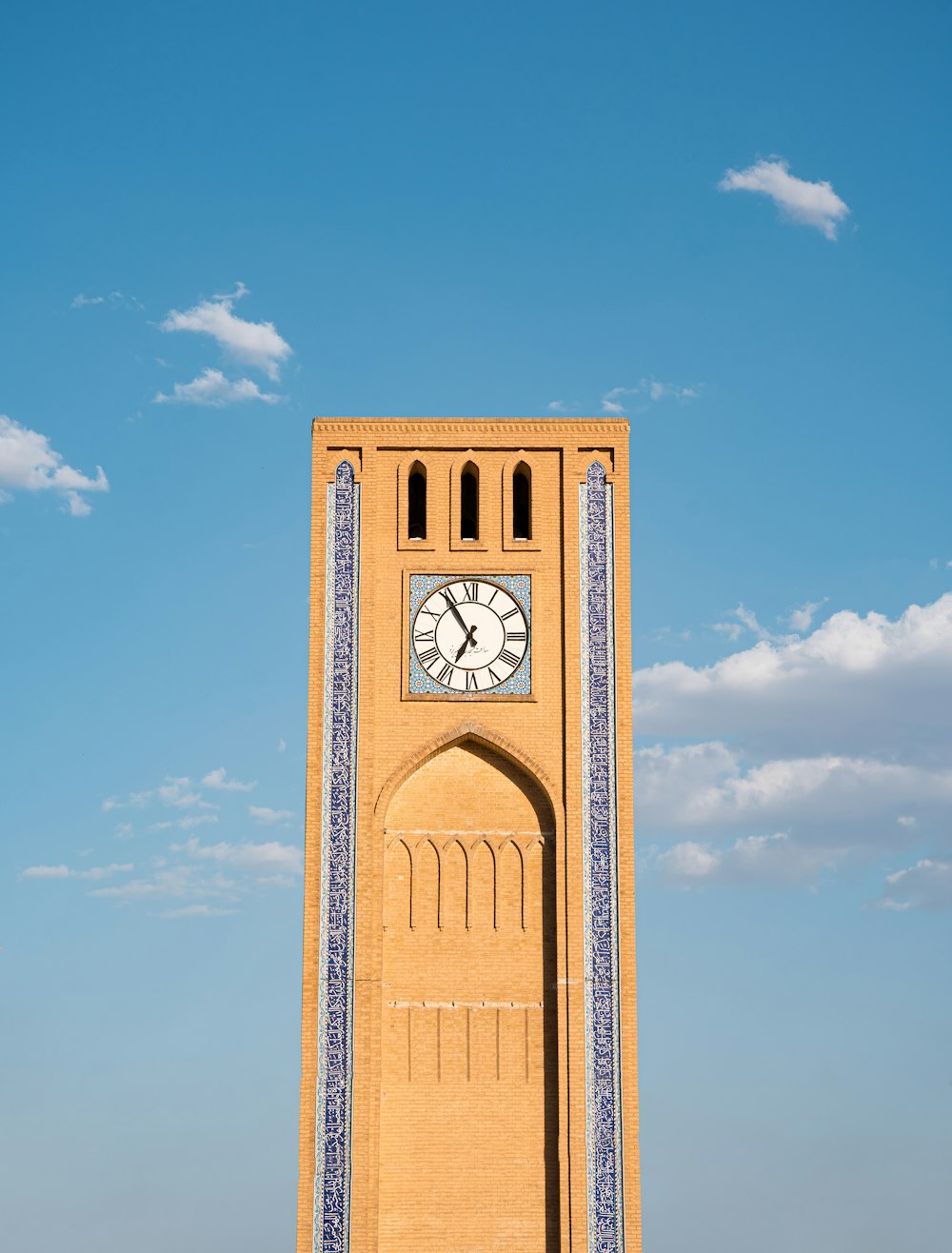 a clock on a tower