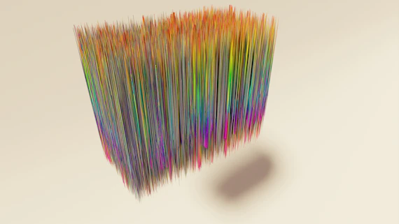 a colorful circle with a line in it