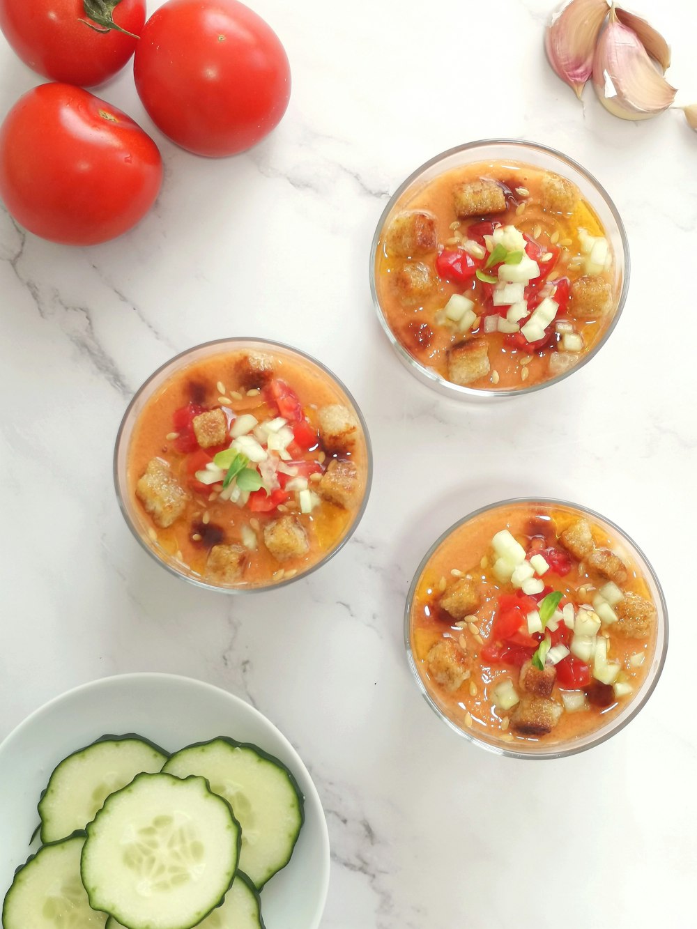 a table with bowls of food