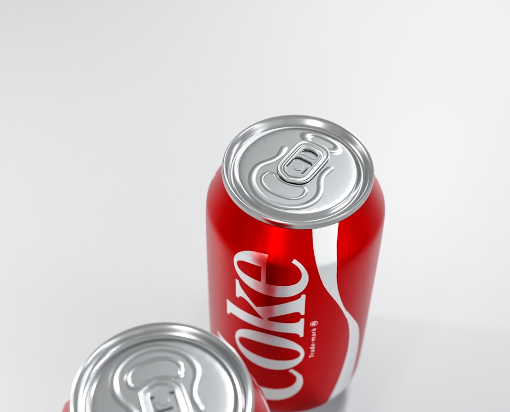 a red can of soda