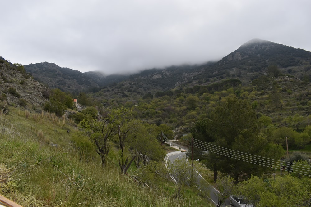 a road in a valley