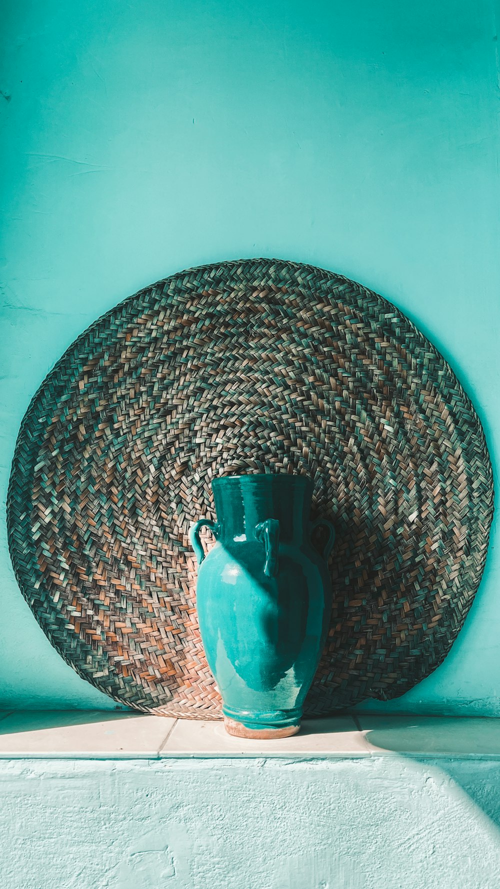 a vase on a table