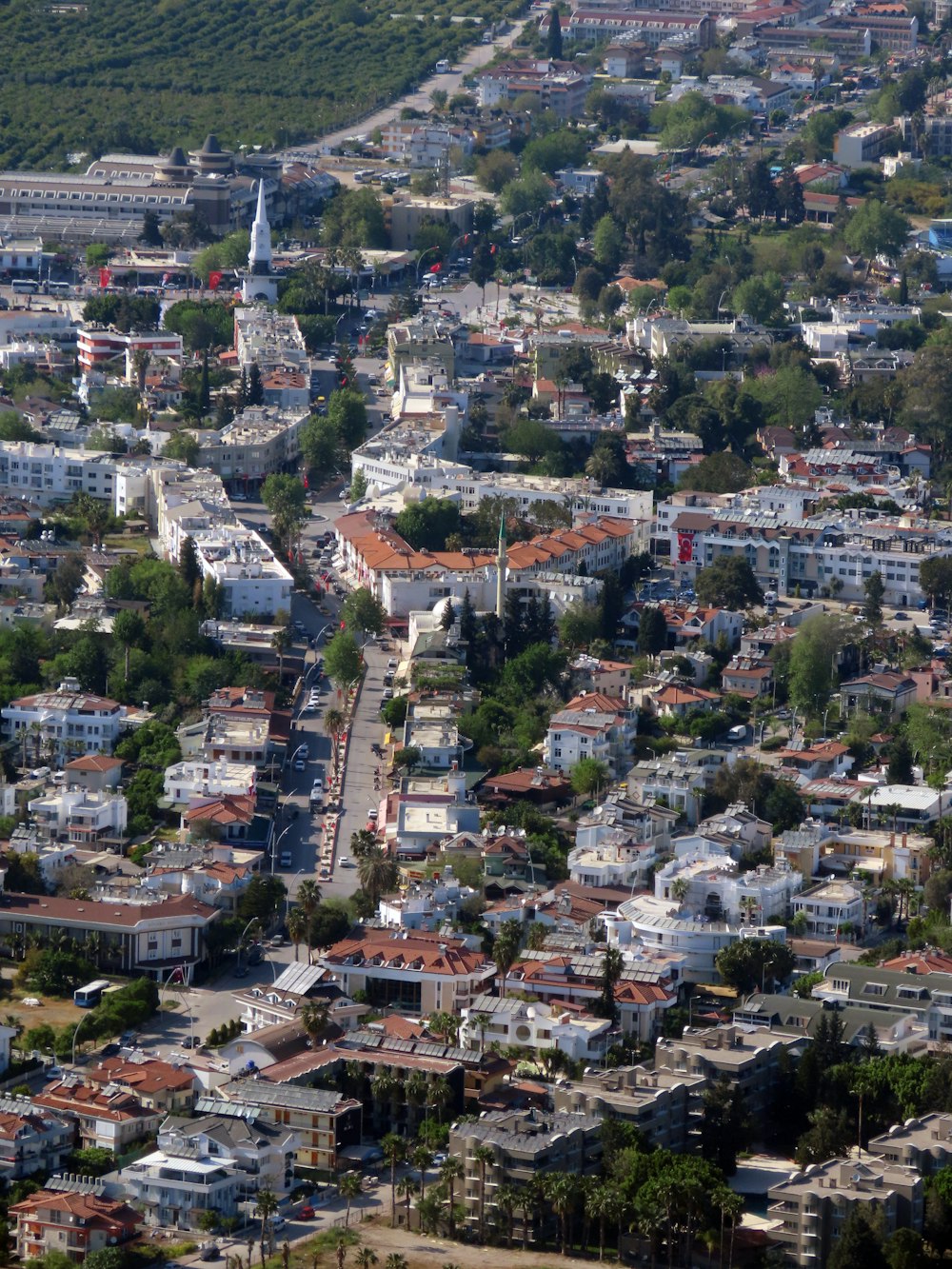 a city with many buildings